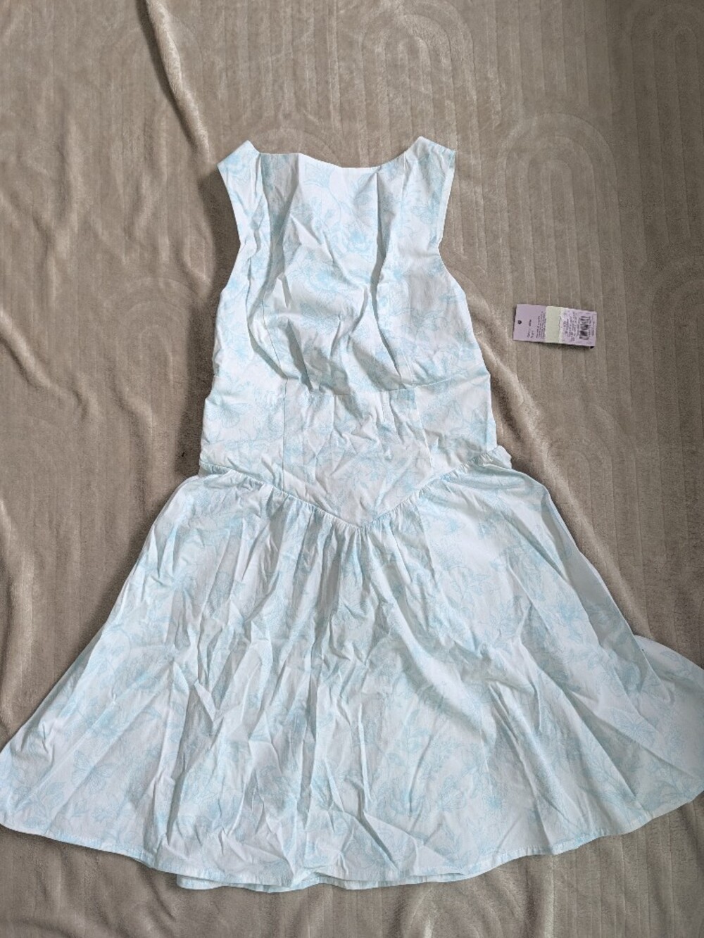 wild fable Pale Blue Floral Backless Maxi Dress